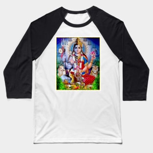 Hindu Goddess ArdhanarIshvara Print Baseball T-Shirt